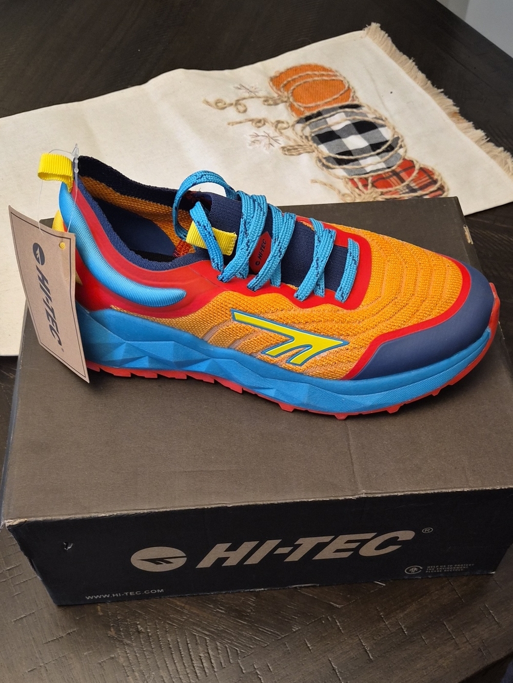 Hi-Tec Kids Orange, Blue & Yellow Trail Sneaker